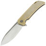 Нож Petrified Fish Tunny satin сталь 14C28N рукоять Brown Micarta