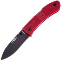 Нож Ka-Bar Dozier Folding Hunter сталь AUS-8 Black рукоять Red Zytel (KA4062RD)