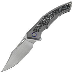Нож WE Knife Orpheus satin сталь 20CV рукоять Gray Ti/Aluminum Foil CF (WE23009-2)