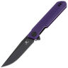 Нож Bestechman Mini Dundee Black DLC сталь D2 рукоять Purple G10 (BMK03J)