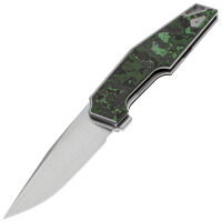 Нож We Knife OAO satin сталь 20CV рукоять Gray Ti/Jungle Wear FatCarbon (WE23001-3)