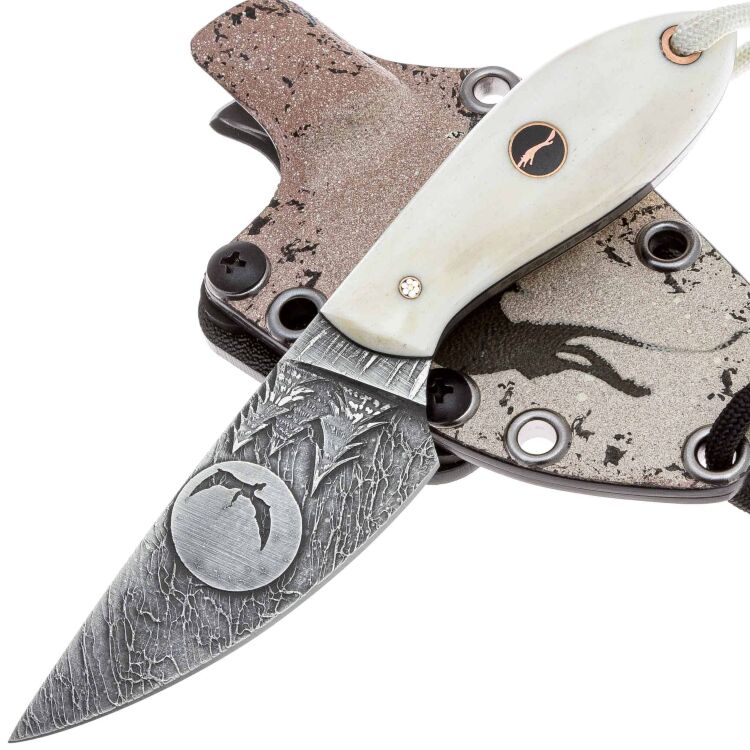 Нож Волчий Век МиниМасичька Custom сталь Magnacut WA рукоять белая кость жирафа