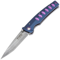 Нож Mcusta Katana Tanto сталь VG-10 San-Mai рукоять Blue/Purple Aluminium (MC-0043C)