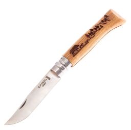 Нож Opinel №8 Animalia 2019 Кабан сталь 12C27 рукоять дуб (002331)