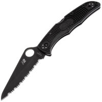 Нож Spyderco Pacific Salt 2 Serrated Black сталь H2 рукоять Black FRN (91SBBK2)