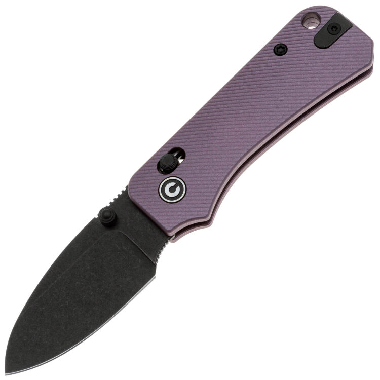 Нож CIVIVI Baby Banter 2 blackwash сталь Nitro-V рукоять Purple Aluminum (C23074-2)