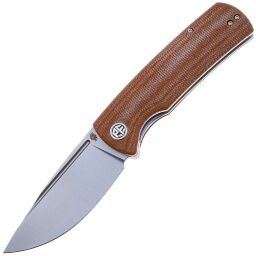 Нож Petrified Fish Beluga sandblast сталь K110 рукоять Brown Micarta