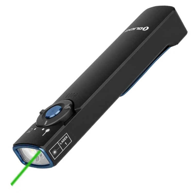 Фонарь Olight Arkfeld Black CW Luminus SST-40/Green Laser Холодный белый