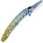 Нож Rike Knife Alien 4 сталь Damasteel рукоять Blue/Gold Ti