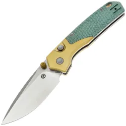 Нож Vosteed Psyop 299 satin сталь S35VN рукоять Teal Norplex UltreX Micarta/Brass