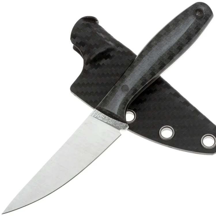 Нож TVI сталь JM390 рукоять Acrylic/Carbon Fiber (ТО25.09)