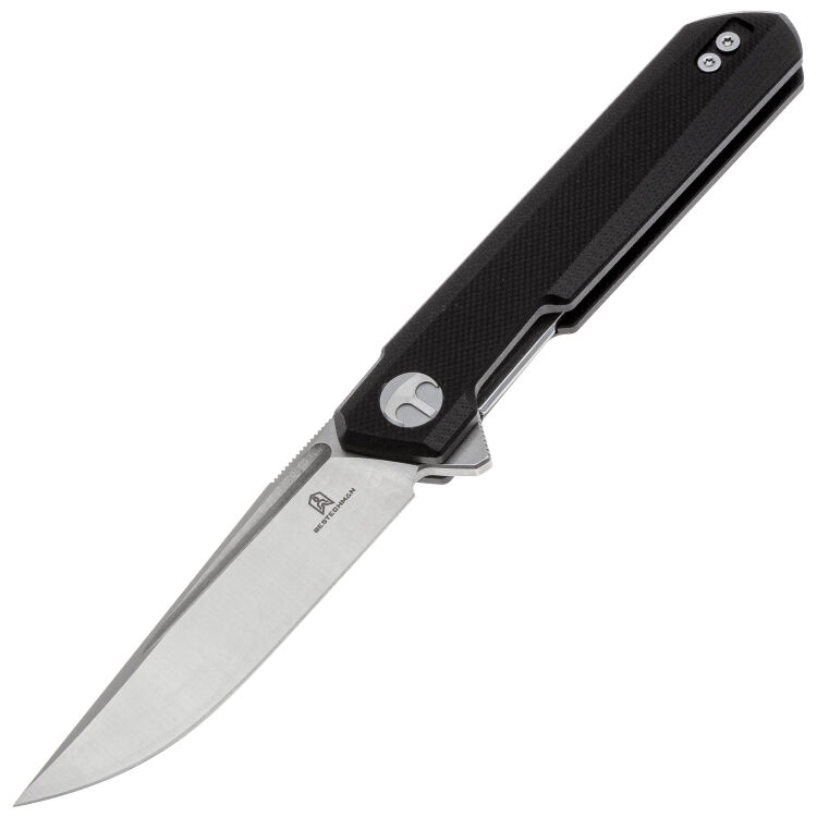 Нож Bestechman Mini Dundee satin/stonewash сталь D2 рукоять Black G10 (BMK03A)
