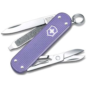Нож-брелок Victorinox Classic SD Alox Electric Lavender 58мм. (0.6221.223G)  (0.6221.223G)