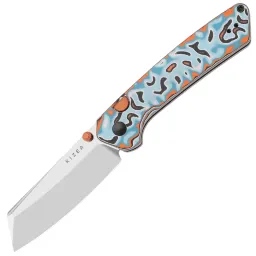 Нож Kizer Madrac satin сталь 14C28N рукоять Multi-Color Vortex Pattern Micarta