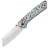 Нож Kizer Madrac satin сталь 14C28N рукоять Multi-Color Vortex Pattern Micarta