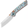 Нож Kizer Madrac satin сталь 14C28N рукоять Multi-Color Vortex Pattern Micarta