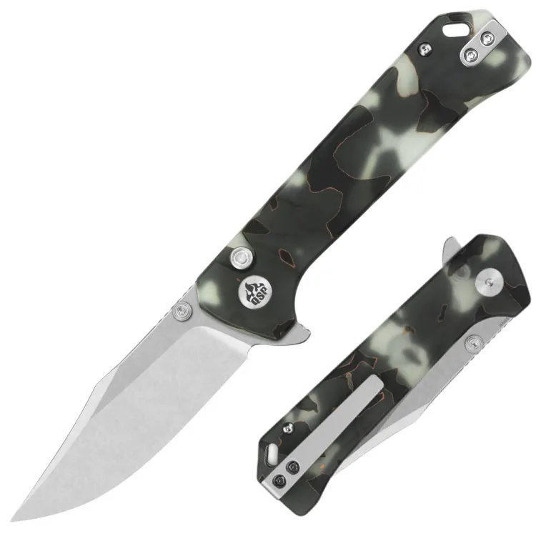 Нож QSP Grebe stonewash сталь S35VN рукоять Raffir Noble (QS147-E1)