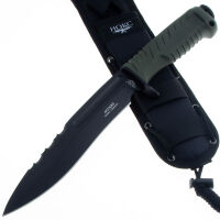 Нож НОКС Асгард Black сталь AUS-8 рукоять зеленая резина (607-788821)