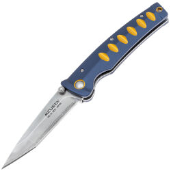 Нож Mcusta Katana Tanto сталь VG-10 San-Mai рукоять Blue/Yellow Aluminium (MC-0042C)