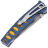 Нож Mcusta Katana Tanto сталь VG-10 San-Mai рукоять Blue/Yellow Aluminium (MC-0042C)