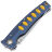 Нож Mcusta Katana Tanto сталь VG-10 San-Mai рукоять Blue/Yellow Aluminium (MC-0042C)