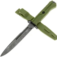 Нож Mr.Blade Leshiy blackwash сталь AUS-8 рукоять OD Green Elastron
