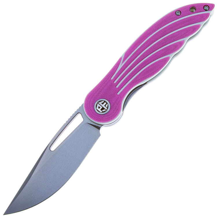 Нож Petrified Fish Nightingale сталь 14C28N рукоять Pink G10