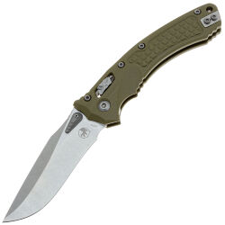 Нож Microtech Amphibian Ram-Lok stonewash сталь M390MK рукоять OD Green Frag G10 (137RL-10FRGTOD)