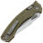 Нож Microtech Amphibian Ram-Lok stonewash сталь M390MK рукоять OD Green Frag G10 (137RL-10FRGTOD)
