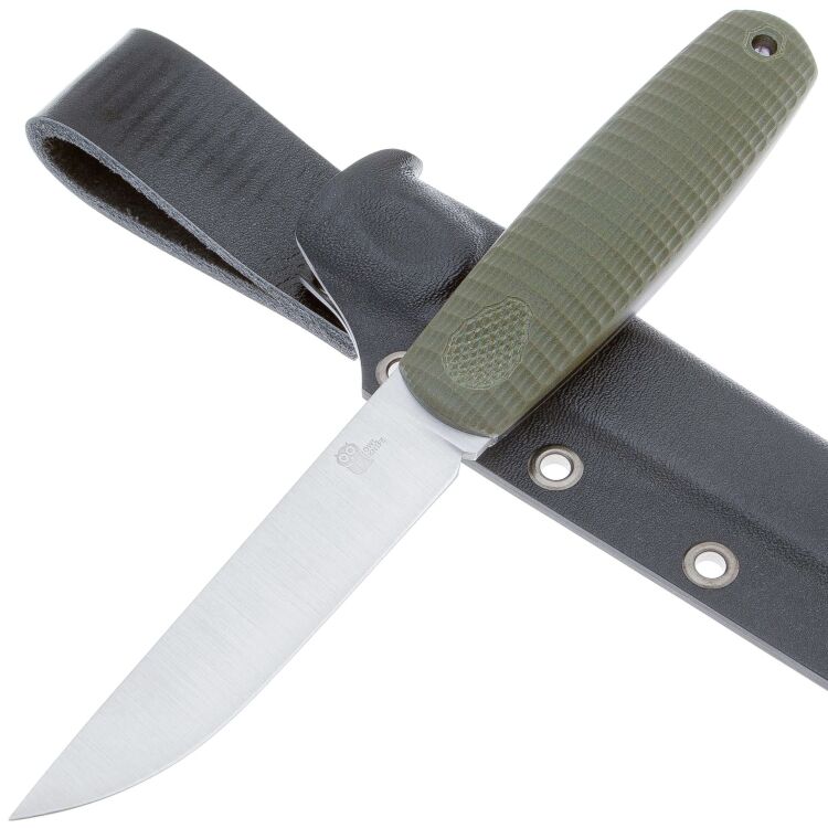 Нож Owl Knife North-S сталь N690 рукоять оливковый G10