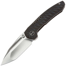 Нож WE Knife Micro Trogon satin сталь M390 рукоять Tiger Stripe Flamed Titanium (WE24043-3)