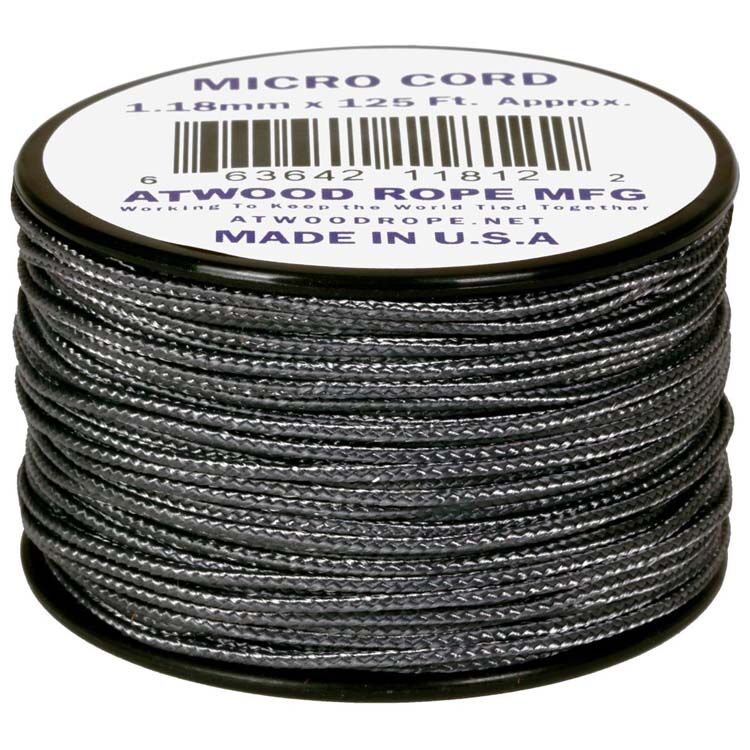 Паракорд Atwoodrope Micro Cord Graphite 38м