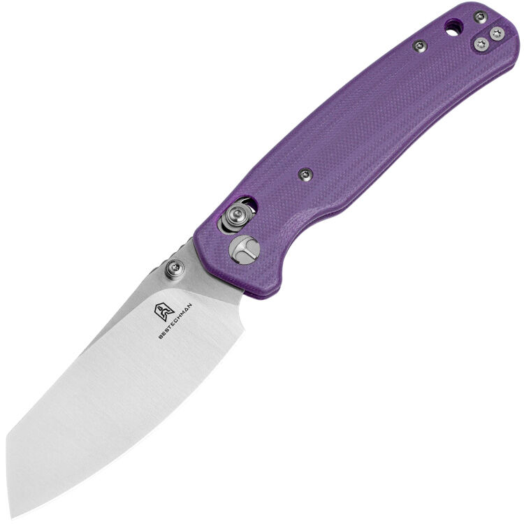 Нож Bestechman Cicada's Wing satin сталь 10Cr15MoV рукоять Purple G10 (BMK06M)