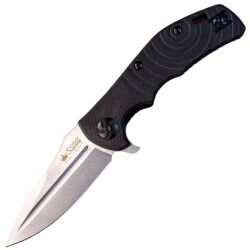 Нож Kizlyar Supreme Bloke-Z сталь AUS-10Co Stonewash рукоять Black G10