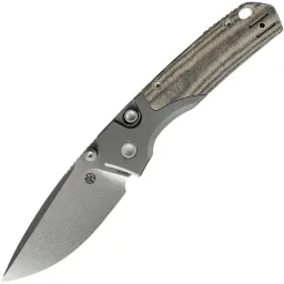Нож Vosteed Psyop 299 stonewash сталь S35VN рукоять Green Norplex UltreX Micarta/Ti