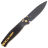 Нож Real Steel Huginn black сталь VG-10 рукоять Black G10/Gold Hardware (7652BG)