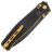 Нож Real Steel Huginn black сталь VG-10 рукоять Black G10/Gold Hardware (7652BG)