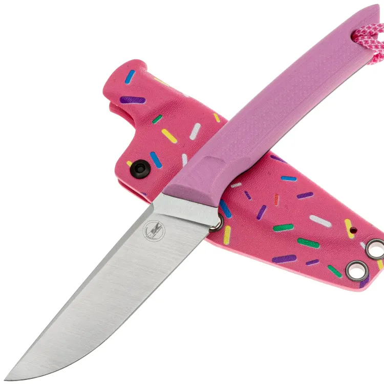 Нож 7 Ножей Slim Гибрид Donut сталь AUS-10Co рукоять Pink G10