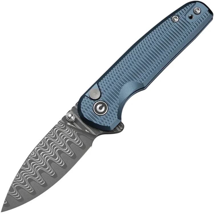 Нож CIVIVI Mini Shakan сталь Damascus рукоять Ripple Blue Aluminium (C20052F-DS1)
