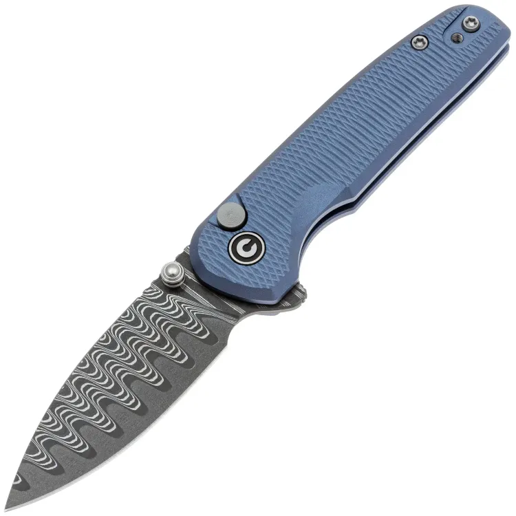 Нож CIVIVI Mini Shakan сталь Damascus рукоять Ripple Blue Aluminium (C20052F-DS1)