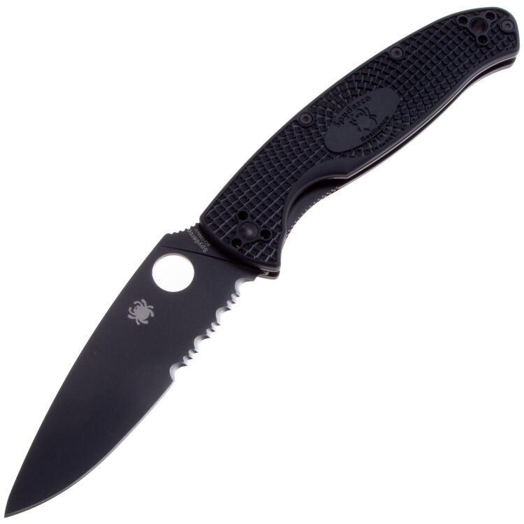 Нож Spyderco Resilience LTW Black PS сталь 8Cr13MoV рукоять Black FRN (C142PSBBK)