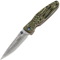 Нож Mcusta Senguoku Sengoku Rikyu Tea сталь VG-10/damascus рукоять Green Pakka Wood (MC-0184D)