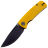 Нож Petrified Fish Beluga Mini Blackwash сталь 14C28N рукоять Yellow G10