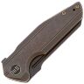 Нож We Knife StarHawk Blackwash сталь CPM-20CV рукоять Bronze Titanium (WE21017-2)