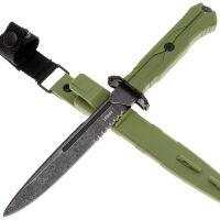Нож Mr.Blade Leshiy serrated blackwash сталь AUS-8 рукоять OD Green Elastron