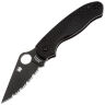Нож Spyderco Para 3 LTW Black Serrated сталь CTS-BD1N рукоять Black FRN (C223SBBK)