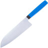 Нож кухонный Owl Knife Сантоку SA160 сталь N690 рукоять синий G10