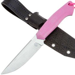 Нож 7 Ножей Айсберг Гибрид спуски 2/3 сталь AUS-10co рукоять Pink G10
