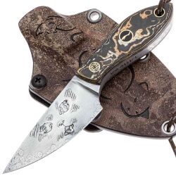 Нож Волчий Век МиниМасичька Custom «Cat’s eyes Ed.» сталь 1.4116 WA рукоять авторский карбон