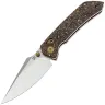 Нож Kansept Fenrir Crossbar Lock stonewash сталь S35VN рукоять Copper Carbon Fiber
